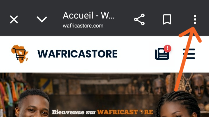 Menu des options - WAFRICASTORE